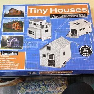 Tiny Houses Architecture Kit - Blue and White